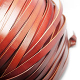 10x2mm Flat Leather Cord Brown Leather Strips for Bracelet Making