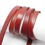 10x2mm Flat Leather Cord Brown Leather Strips for Bracelet Making