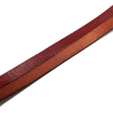 10x2mm Flat Leather Cord Brown Leather Strips for Bracelet Making