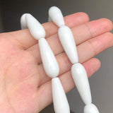 10x30mm Colorful Chalcedony Jades Stone Water Drop Beads