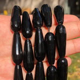 10x30mm Faceted Colorful Chalcedony Jades Water Drop Beads