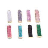10x38mm Crystal Cluster Natural Stone Pendant for DIY Earrings Necklace
