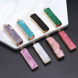 10x38mm Crystal Cluster Natural Stone Pendant for DIY Earrings Necklace