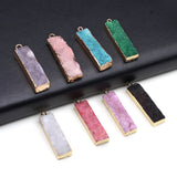 10x38mm Crystal Cluster Natural Stone Pendant for DIY Earrings Necklace