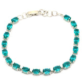 Deluxe Tsavorite Garnet Silver Bracelet 7.0-8.0inch
