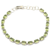 Deluxe Tsavorite Garnet Silver Bracelet 7.0-8.0inch