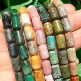 10x6mm Natural Turquoises Opal Shoushan Jaspers Stone Column Shape Beads