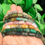 10x6mm Natural Turquoises Opal Shoushan Jaspers Stone Column Shape Beads