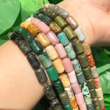 10x6mm Natural Turquoises Opal Shoushan Jaspers Stone Column Shape Beads