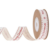10yd 1.5cm Merry Christmas Cotton Ribbon - Red/Green Snow/HO/Star/Tree DIY