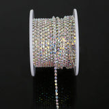 10yds Silver Crystal AB SS6 Rhinestone Chain, DIY Beauty Accessories