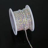 10yds Silver Crystal AB SS6 Rhinestone Chain, DIY Beauty Accessories