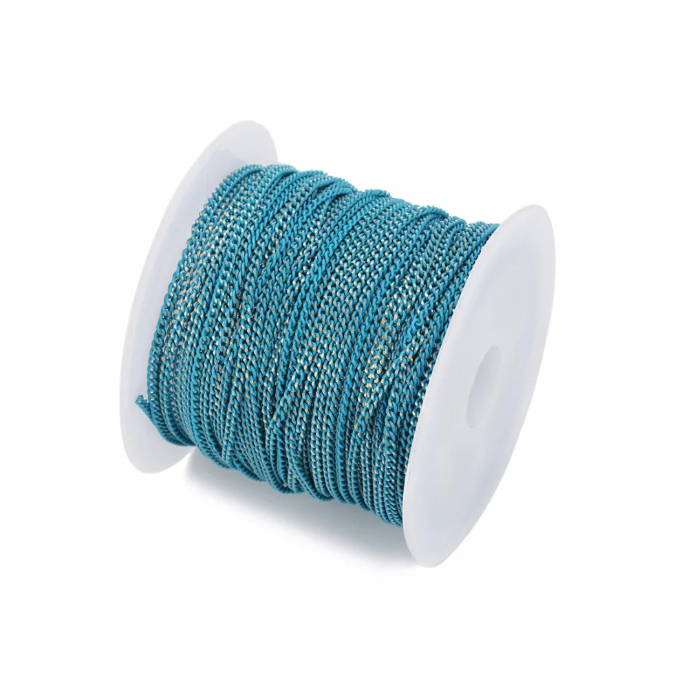 1.5mm Copper Colorful Chain Side Chains for DIY Jewelry Making