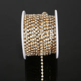 10yd Silver/Gold Plated Cup Charm Rhinestone Chain for DIY Sewing Jewelry