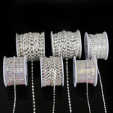 10yd Silver/Gold Plated Cup Charm Rhinestone Chain for DIY Sewing Jewelry