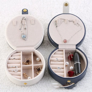 Three-Layer Portable Jewelry Box Earrings Storage