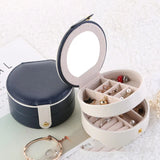 Three-Layer Portable Jewelry Box Earrings Storage