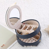 Three-Layer Portable Jewelry Box Earrings Storage