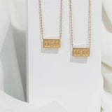 11:11 Angel Number Necklace 18k Plated Rectangle Pendant Dainty Jewelry