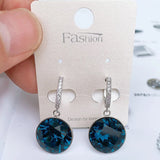 Austrian Crystal Hoops Earrings for Girls Wedding Party