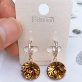 Austrian Crystal Hoops Earrings for Girls Wedding Party