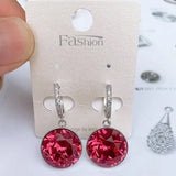 Austrian Crystal Hoops Earrings for Girls Wedding Party