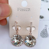 Austrian Crystal Hoops Earrings for Girls Wedding Party
