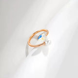 Triangle Open Rings with Austrian Crystal Wedding Party Rings Accessories