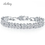 Marquise Cut Cubic Zirconia Wheat Tennis Bracelet for Women