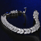 Marquise Cut Cubic Zirconia Wheat Tennis Bracelet for Women