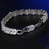 Marquise Cut Cubic Zirconia Wheat Tennis Bracelet for Women