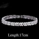 Marquise Cut Cubic Zirconia Wheat Tennis Bracelet for Women