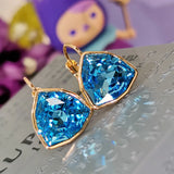 Triangle Crystal Drop Earrings Geometric Dangle Earing Ear Jewelery Gift