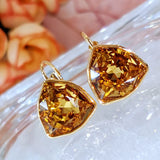 Triangle Crystal Drop Earrings Geometric Dangle Earing Ear Jewelery Gift