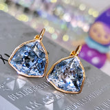 Triangle Crystal Drop Earrings Geometric Dangle Earing Ear Jewelery Gift