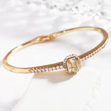 Crystal Square Bangle for Women - Elegant Jewelry Gift