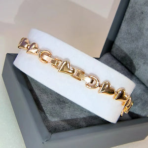 Women Bracelet Austrian Crystal Heart Bangle Bracelet