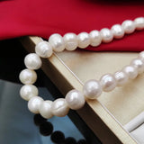 Big Pearl Necklace Natural Freshwater Pearl 925 Sterling Silver Women Gift