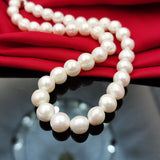 Big Pearl Necklace Natural Freshwater Pearl 925 Sterling Silver Women Gift