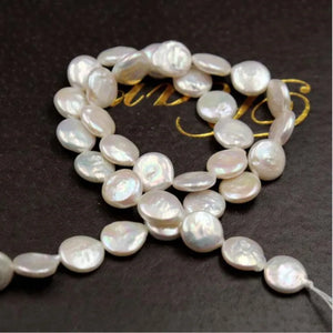 10Pcs Round Baroque Natural Freshwater Pearl Earring Beads
