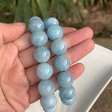 11-12MM Natural Aquamarine Bracelet AAAAA aeroides Gift
