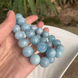 11-12MM Natural Aquamarine Bracelet AAAAA aeroides Gift