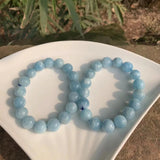 11-12MM Natural Aquamarine Bracelet AAAAA aeroides Gift