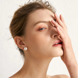 Freshwater Pearl Stud Earrings S925 Sterling Silver Women Jewelry