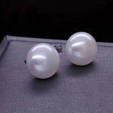 Freshwater Pearl Stud Earrings S925 Sterling Silver Women Jewelry