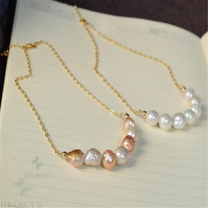Baroque Pearl Necklace 18 K Classic Party