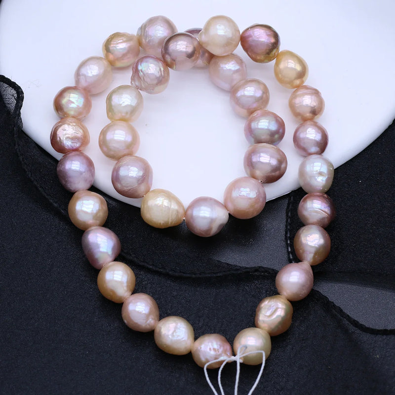 11-12mm Colorful Baroque Freshwater Spacer Beads DIY Women's Accessories