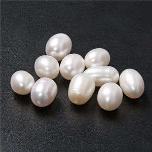 11-12mm Half Drilled Natural Pearl Beads For Jewelry Making Earrings