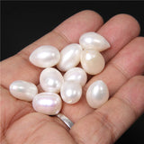 11-12mm Half Drilled Natural Pearl Beads For Jewelry Making Earrings
