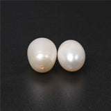 11-12mm Half Drilled Natural Pearl Beads For Jewelry Making Earrings